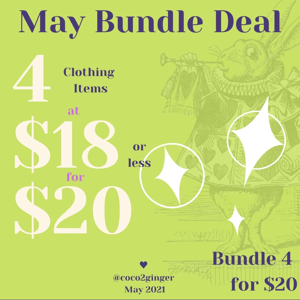 🎉🎉🎉 May Madness! Clothing 4 for $20